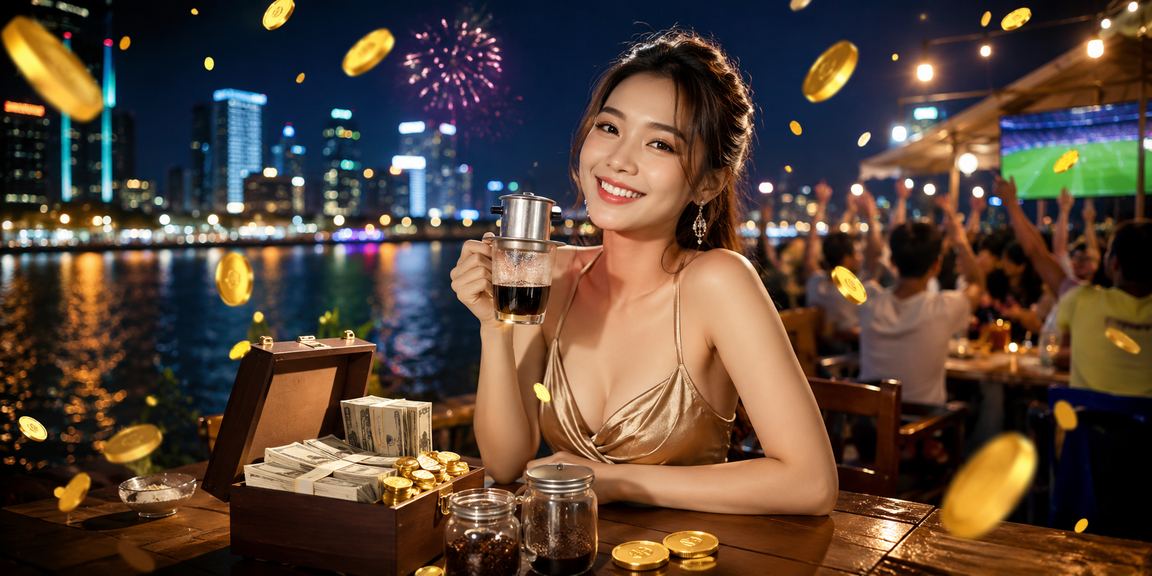 Người dùng thưởng thức cá phê và cá cược tại vùng Mekong với h5p
