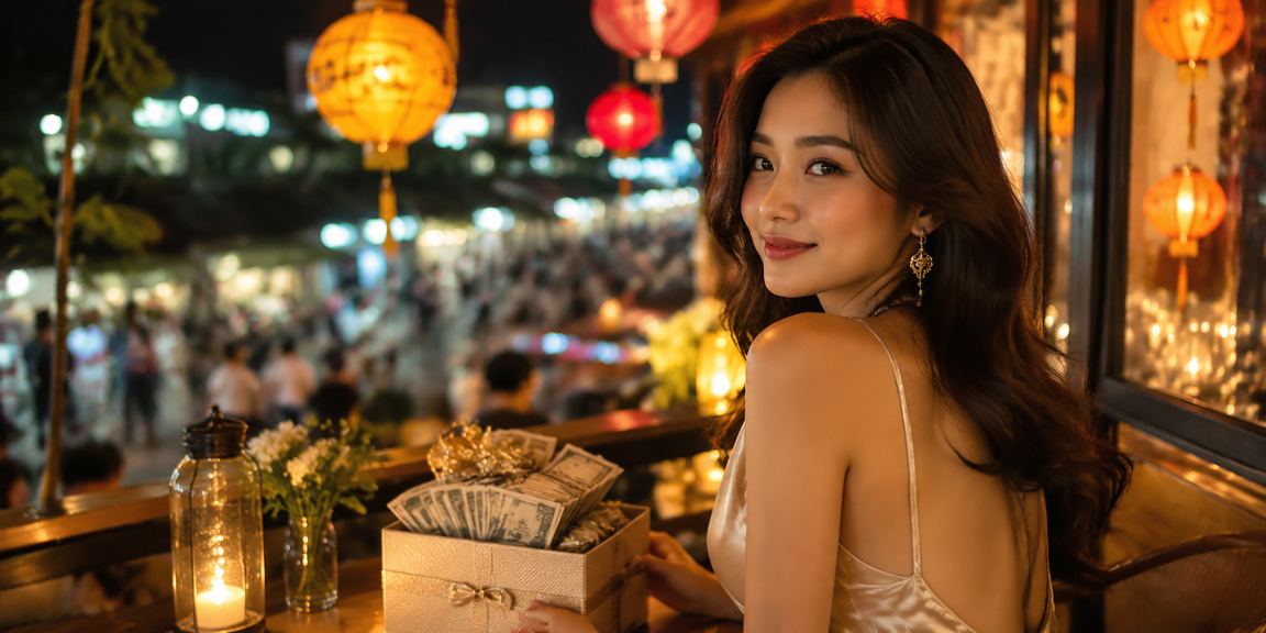 Không gian casino và cá cược sôi động tại Việt Nam với ánh đèn lung linh